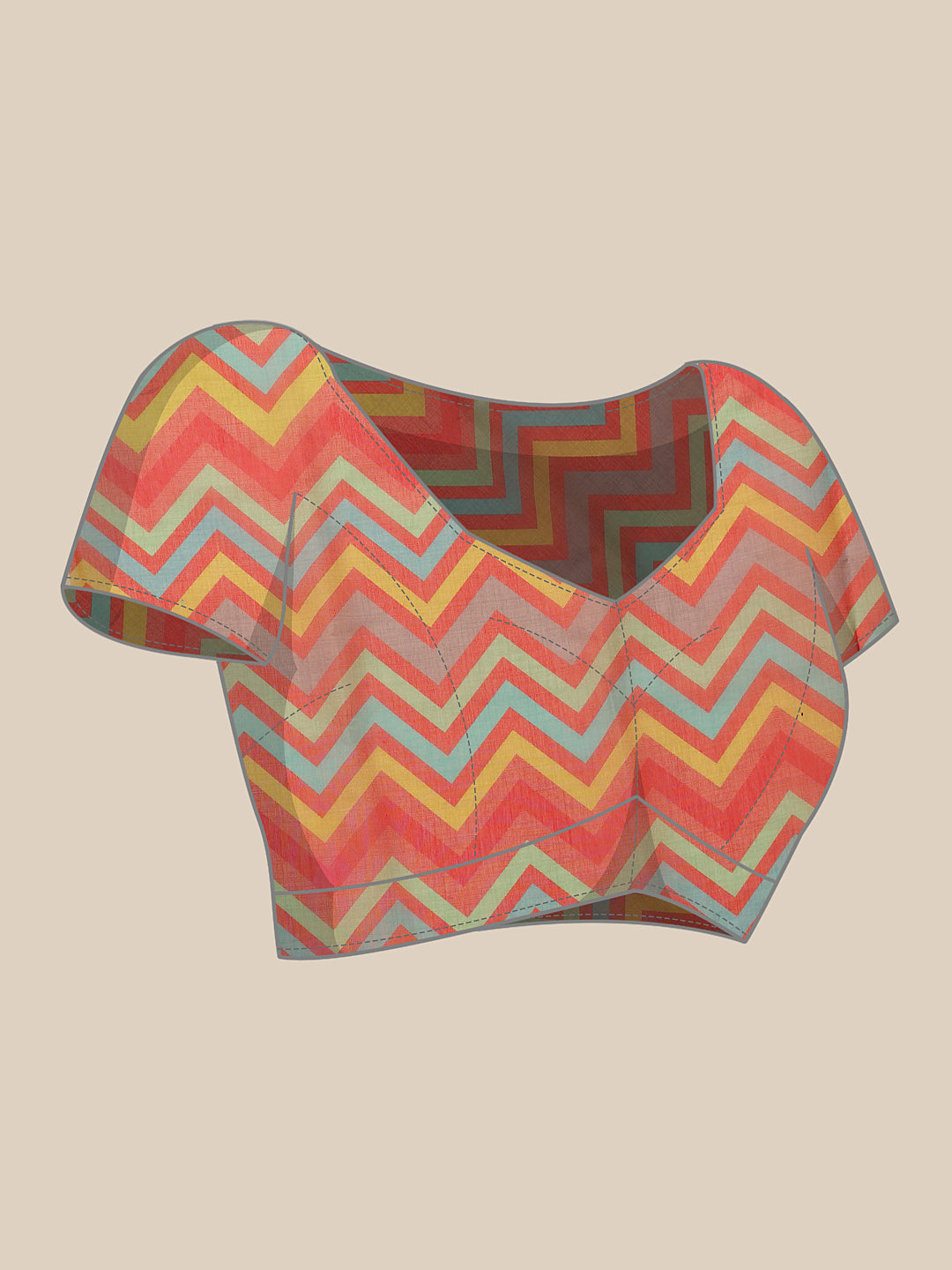 Hiral Fashion Yellow Chanderi Cotton Blend Fruits Digital Printed Saree | Swadesiicart