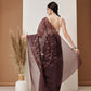 Hiral Fashion Brown Chanderi Cotton Blend Floral Digital Printed Saree | Swadesiicart