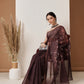 Hiral Fashion Brown Chanderi Cotton Blend Floral Digital Printed Saree | Swadesiicart