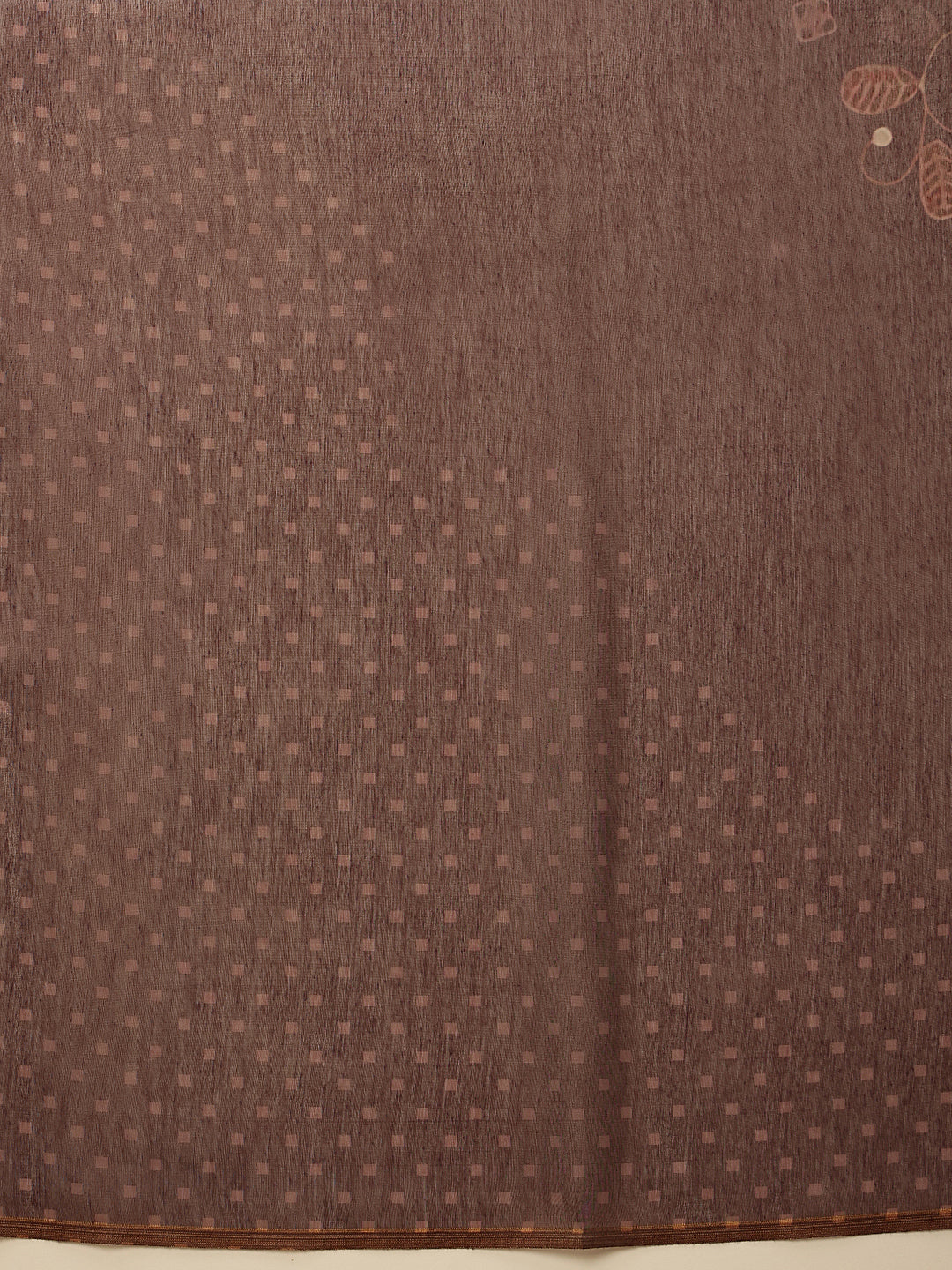 Hiral Fashion Brown Chanderi Cotton Blend Floral Digital Printed Saree | Swadesiicart