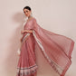 Hiral Fashion Maroon Chanderi Cotton Blend Stripes Digital Printed Saree | Swadesiicart