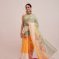 Hiral Fashion Yellow Chanderi Cotton Blend Fruits Digital Printed Saree | Swadesiicart