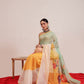 Hiral Fashion Yellow Chanderi Cotton Blend Fruits Digital Printed Saree | Swadesiicart