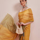 Hiral Fashion Yellow Chanderi Cotton Blend Abstract Digital Printed Saree | Swadesiicart