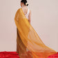 Hiral Fashion Yellow Chanderi Cotton Blend Abstract Digital Printed Saree | Swadesiicart