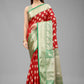 Red Pure Silk Woven Zari Design Animal Saree with Unstitched Blouse - Hiral Fashion | Swadesiicart