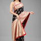 Black Pure Silk Woven Zari Design Floral Saree with Unstitched Blouse - Hiral Fashion | Swadesiicart