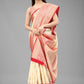 White Pure Silk Woven Zari Design Floral Saree with Unstitched Blouse - Hiral Fashion | Swadesiicart