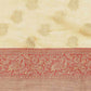 White Pure Silk Woven Zari Design Floral Saree with Unstitched Blouse - Hiral Fashion | Swadesiicart