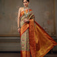 Green Pure Silk Woven Zari Design Geomatric Saree with Unstitched Blouse - Hiral Fashion | Swadesiicart