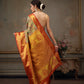 Green Pure Silk Woven Zari Design Geomatric Saree with Unstitched Blouse - Hiral Fashion | Swadesiicart
