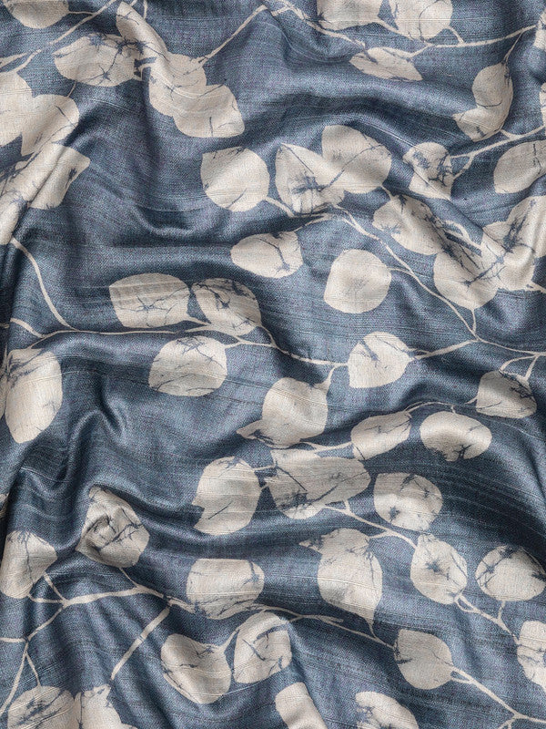 Blue Silk Blend Digital Print Floral Saree with Unstitched Blouse - Hiral Fashion | Swadesiicart