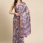 Lavender Silk Blend Digital Print Floral Saree with Unstitched Blouse - Hiral Fashion | Swadesiicart