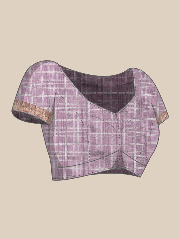 Lavender Silk Blend Digital Print Floral Saree with Unstitched Blouse - Hiral Fashion | Swadesiicart