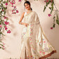 Hiral Fashion Beige Banarasi Art Silk Floral Digital Printed Saree | Swadesiicart