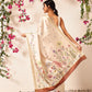Hiral Fashion Beige Banarasi Art Silk Floral Digital Printed Saree | Swadesiicart