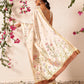 Hiral Fashion Beige Banarasi Art Silk Floral Digital Printed Saree | Swadesiicart