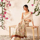 Hiral Fashion Beige Banarasi Art Silk Floral Digital Printed Saree | Swadesiicart
