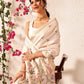 Hiral Fashion Beige Banarasi Art Silk Floral Digital Printed Saree | Swadesiicart