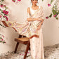 Hiral Fashion Beige Banarasi Art Silk Floral Digital Printed Saree | Swadesiicart
