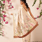 Hiral Fashion Beige Banarasi Art Silk Floral Digital Printed Saree | Swadesiicart