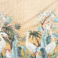 Beige Tusser Silk Digital Print Animal Print Saree with Unstitched Blouse - Hiral Fashion | Swadesiicart