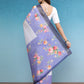 Lavender Tusser Silk Digital Print Floral Saree with Unstitched Blouse - Hiral Fashion | Swadesiicart