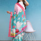 Pink Tusser Silk Digital Print Animal Print Saree with Unstitched Blouse - Hiral Fashion | Swadesiicart