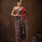Multicolor Silk Blend Digital Print Floral Saree with Unstitched Blouse - Hiral Fashion | Swadesiicart