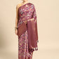 Purple Kanchipuram Silk Digital Print Floral Saree with Unstitched Blouse - Hiral Fashion | Swadesiicart