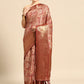 Maroon Kanchipuram Silk Digital Print Abstract Saree with Unstitched Blouse - Hiral Fashion | Swadesiicart