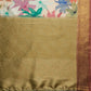 Beige Kanjeevaram Silk Digital Print Floral Saree with Unstitched Blouse - Hiral Fashion | Swadesiicart