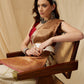 Beige Kanjeevaram Silk Digital Print Animal Print Saree with Unstitched Blouse - Hiral Fashion | Swadesiicart