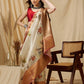 Beige Kanjeevaram Silk Digital Print Animal Print Saree with Unstitched Blouse - Hiral Fashion | Swadesiicart
