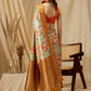 Green Kanjeevaram Silk Digital Print Floral Saree with Unstitched Blouse - Hiral Fashion | Swadesiicart