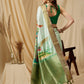 Olive Kanjeevaram Silk Digital Print Animal Print Saree with Unstitched Blouse - Hiral Fashion | Swadesiicart