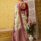 Multicolor Kanjeevaram Silk Digital Print Floral Saree with Unstitched Blouse - Hiral Fashion | Swadesiicart