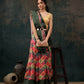 Multicolor Silk Blend Digital Print Bandhani Saree with Unstitched Blouse - Hiral Fashion | Swadesiicart