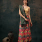 Multicolor Silk Blend Digital Print Bandhani Saree with Unstitched Blouse - Hiral Fashion | Swadesiicart
