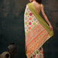 Multicolor Silk Blend Digital Print Bandhani Saree with Unstitched Blouse - Hiral Fashion | Swadesiicart