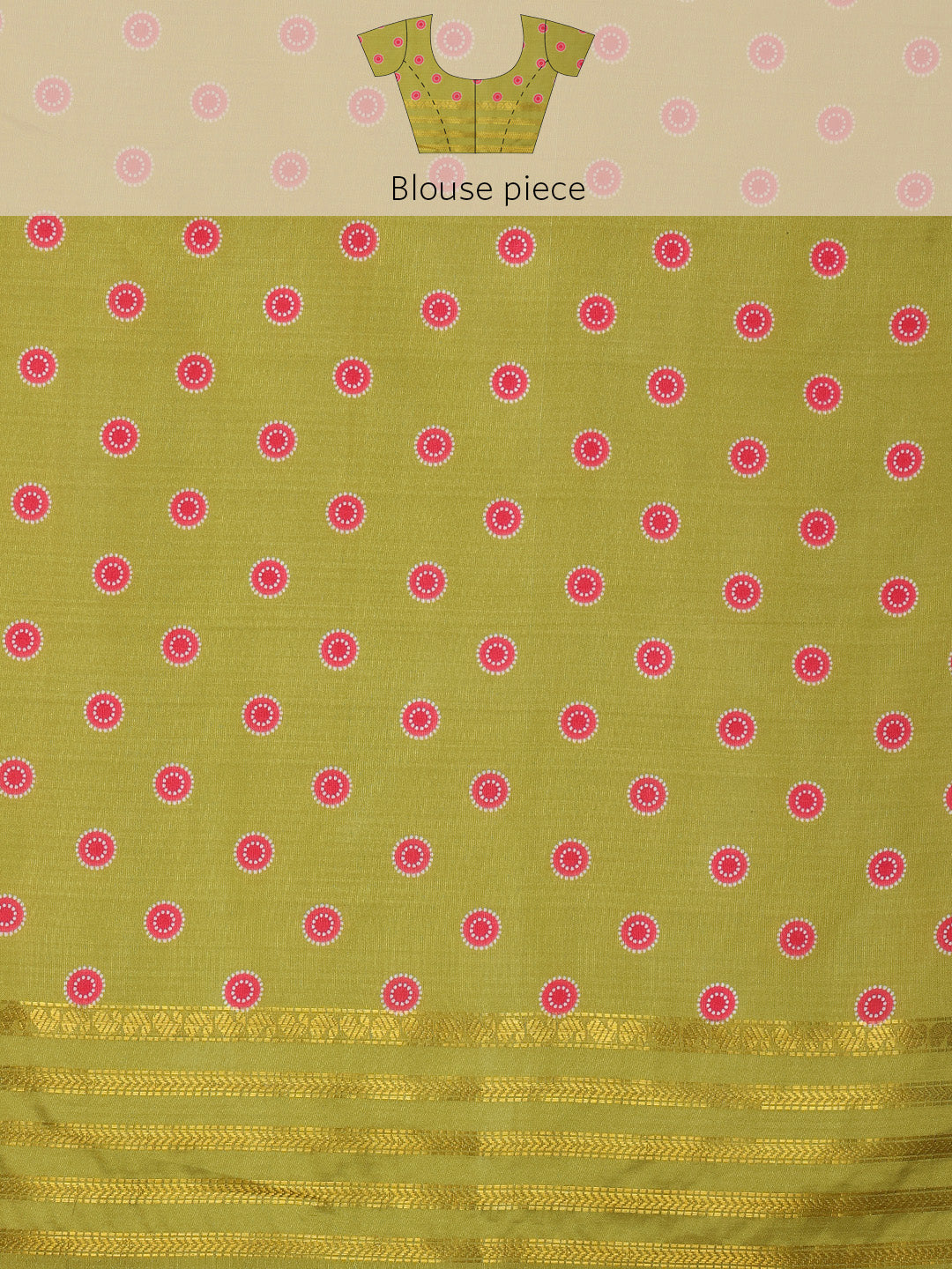 Multicolor Silk Blend Digital Print Bandhani Saree with Unstitched Blouse - Hiral Fashion | Swadesiicart