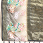 Gray Kanjeevaram Silk Digital Print Geomatric Saree with Unstitched Blouse - Hiral Fashion | Swadesiicart
