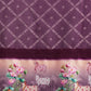 Purple Kanjeevaram Silk Digital Print Geomatric Saree with Unstitched Blouse - Hiral Fashion | Swadesiicart