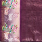 Purple Kanjeevaram Silk Digital Print Geomatric Saree with Unstitched Blouse - Hiral Fashion | Swadesiicart