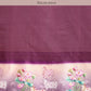 Purple Kanjeevaram Silk Digital Print Geomatric Saree with Unstitched Blouse - Hiral Fashion | Swadesiicart