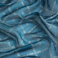 Turquoise Kanjeevaram Silk Digital Print Geomatric Saree with Unstitched Blouse - Hiral Fashion | Swadesiicart