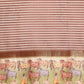 Maroon Kanjeevaram Silk Digital Print Striped Saree with Unstitched Blouse - Hiral Fashion | Swadesiicart