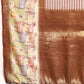 Maroon Kanjeevaram Silk Digital Print Striped Saree with Unstitched Blouse - Hiral Fashion | Swadesiicart