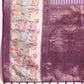 Purple Kanjeevaram Silk Digital Print Striped Saree with Unstitched Blouse - Hiral Fashion | Swadesiicart