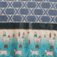 Blue Kanjeevaram Silk Digital Print Geomatric Saree with Unstitched Blouse - Hiral Fashion | Swadesiicart